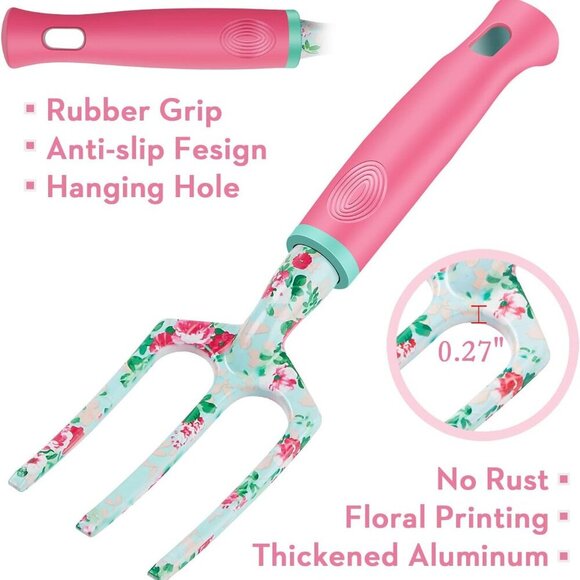 Gardening Tools, 8 Pcs Heavy Duty Floral Garden Tool Set Birthday Gifts for Wome - Picture 5 of 7